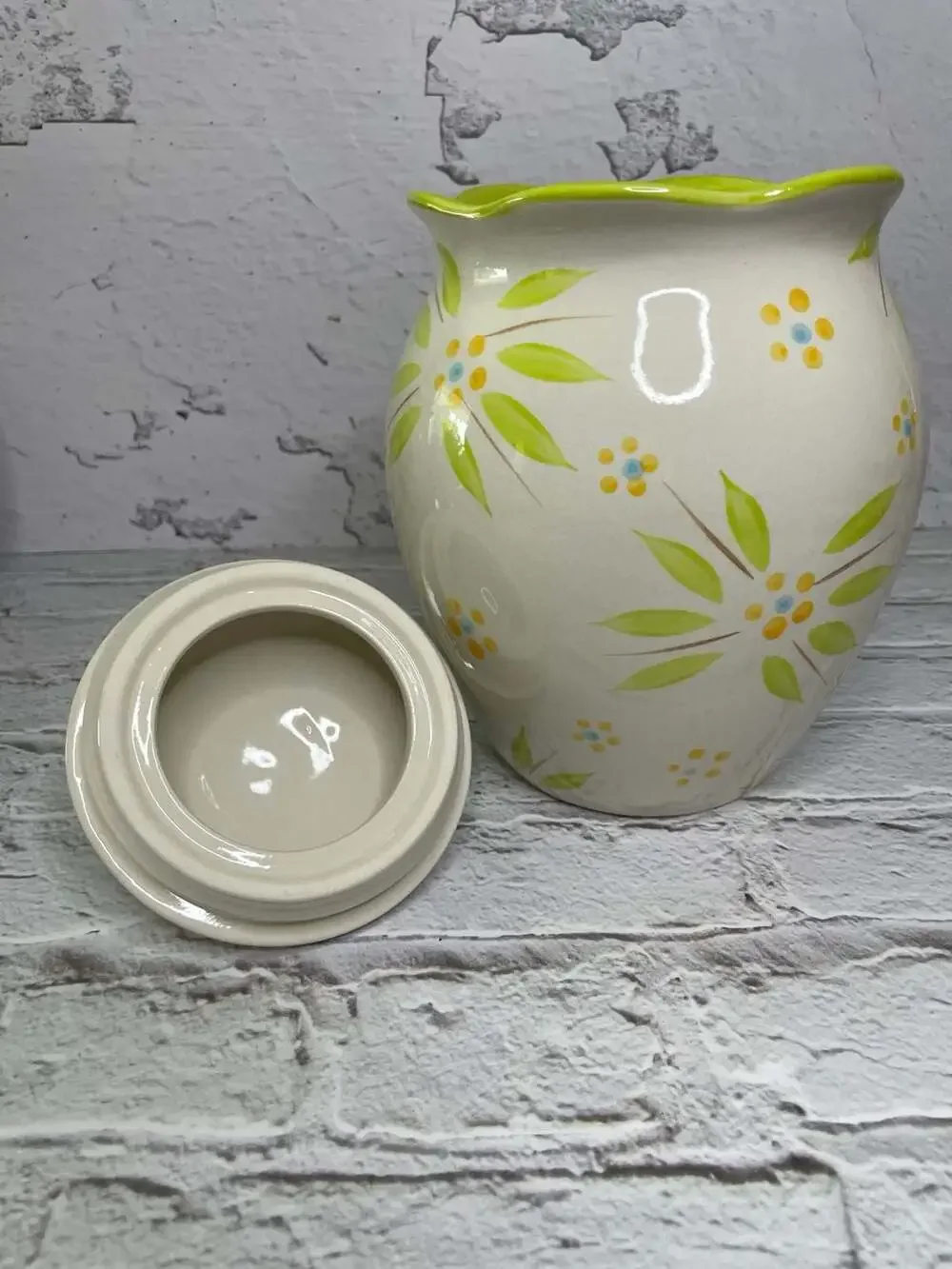 Temp-tations by Tara Old World Floral Pattern Ceramic Canister with Lid